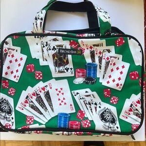 Broadway Bay poker themed toiletry bag.